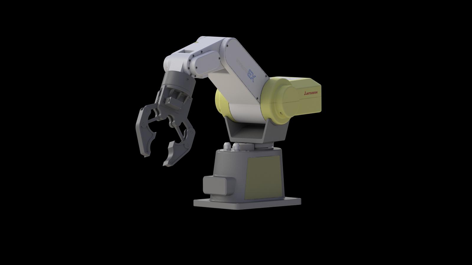Industrial robotic arm 3D CAD model