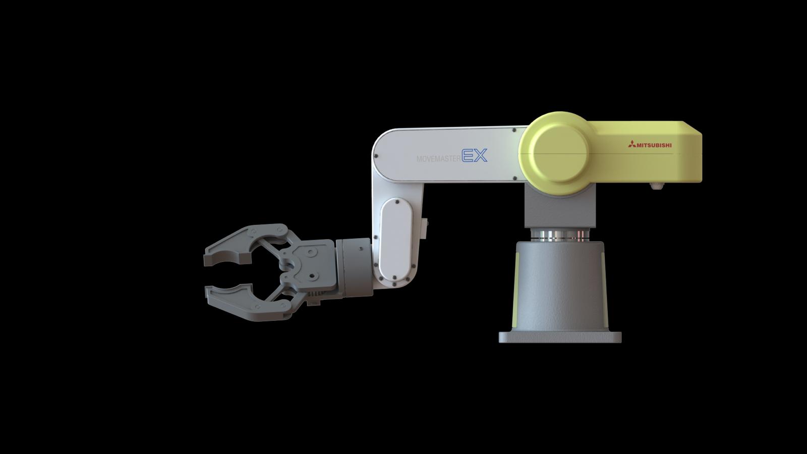 Side profile of the robotic arm CAD model